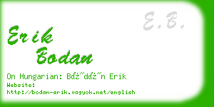 erik bodan business card